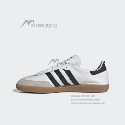 Adidas Samba Decon IF0642 - White Leather Sneakers with Black Stripes & Gum Sole | Retro Charm with Modern Comfort