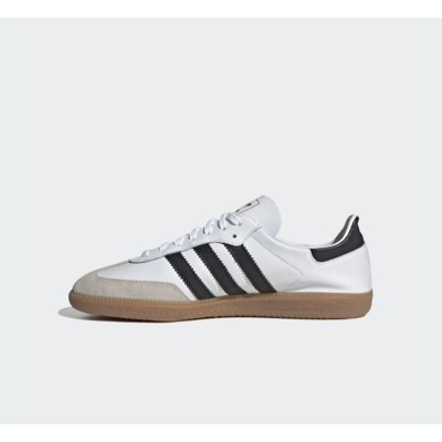 Adidas Samba Decon IF0642 – Weiße Ledersneaker mit Schwarzen Streifen & Gummisohle | Retro-Charme trifft auf Modernen Komfort