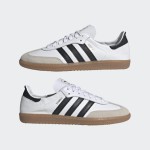 Adidas Samba Decon IF0642 White Sneakers with Black Stripes and Gum Sole