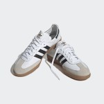 Adidas Samba Decon IF0642 White Sneakers with Black Stripes and Gum Sole