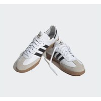 Adidas Samba Decon IF0642 - White Leather Sneakers with Black Stripes & Gum Sole | Retro Charm with Modern Comfort