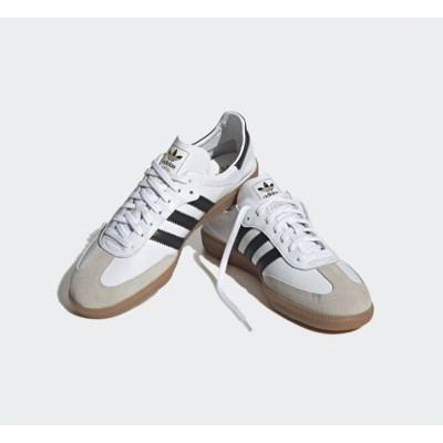 Adidas Samba Decon IF0642 – Weiße Ledersneaker mit Schwarzen Streifen & Gummisohle | Retro-Charme trifft auf Modernen Komfort