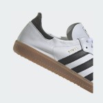 Adidas Samba Decon IF0642 White Sneakers with Black Stripes and Gum Sole