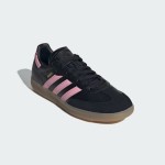 Adidas Samba IH8157 Black Sneakers with Pink Stripes and Gum Sole