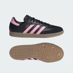 Adidas Samba IH8157 Black Sneakers with Pink Stripes and Gum Sole