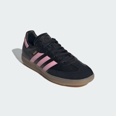 Adidas Samba IH8157 - Black Sneakers with Pink Stripes & Gum Sole | Stylish, Comfortable, and Perfect for Everyday Wear