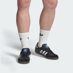 Adidas Samba OG B75807 Black Leather Sneakers with Silver Stripes and Gum Sole