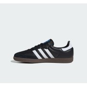 Adidas Samba OG B75807 - Schwarze Ledersneaker mit Silberstreifen & Gummisohle | Zeitloser Stil und Komfort für den ganzen Tag