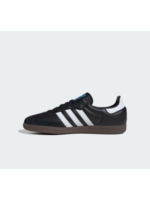 Adidas Samba OG B75807 - Black Leather Sneakers with Silver Stripes & Gum Sole | Timeless Style and All-Day Comfort