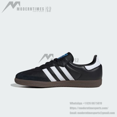 Adidas Samba OG B75807 - Black Leather Sneakers with Silver Stripes & Gum Sole | Timeless Style and All-Day Comfort