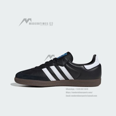 Adidas Samba OG B75807 - Black Leather Sneakers with Silver Stripes & Gum Sole | Timeless Style and All-Day Comfort