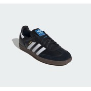 Adidas Samba OG B75807 - Schwarze Ledersneaker mit Silberstreifen & Gummisohle | Zeitloser Stil und Komfort für den ganzen Tag