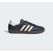 Adidas Samba OG ID2056 - Dunkelblaue Sneaker mit Elfenbeinfarbenen Streifen & Gummisohle | Zeitloser Stil für den Alltag