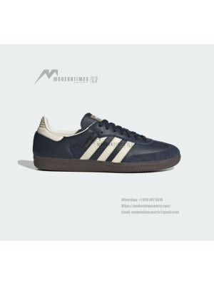Adidas Samba OG ID2056 - Deep Navy Sneakers with Ivory Stripes & Gum Sole | Timeless Style with Everyday Comfort