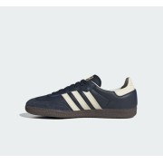 Adidas Samba OG ID2056 - Dunkelblaue Sneaker mit Elfenbeinfarbenen Streifen & Gummisohle | Zeitloser Stil für den Alltag