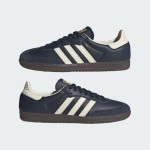 Adidas Samba OG ID2056 Deep Navy Sneakers with Ivory Stripes and Gum Sole