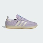 Adidas Samba OG IG6176 Lila Wildleder-Sneaker mit Elfenbeinfarbenen Streifen