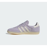 Adidas Samba OG IG6176 - Weiche Lila Wildleder-Sneaker mit Elfenbeinfarbenen Streifen | Eleganter Stil & Komfort für den Alltag