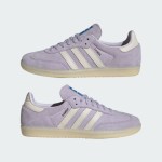 Adidas Samba OG IG6176 Purple Suede Sneakers with Ivory Stripes