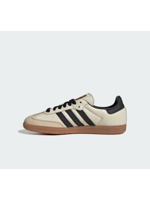 Adidas Samba OG ID0478 - Elfenbeinweiße Sneaker mit Schwarzen Streifen & Gummisohle | Klassischer Stil für den Alltag