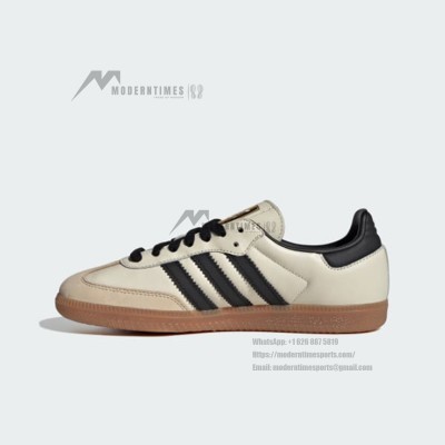 Adidas Samba OG ID0478 - Ivory White Sneakers with Black Stripes & Gum Sole | Classic Style with Everyday Comfort