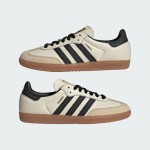 Adidas Samba OG ID0478 Ivory White Sneakers with Black Stripes and Gum Sole