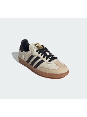 Adidas Samba OG ID0478 - Elfenbeinweiße Sneaker mit Schwarzen Streifen & Gummisohle | Klassischer Stil für den Alltag