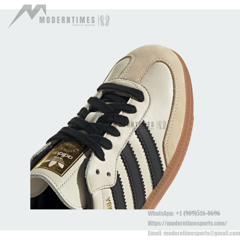 Adidas Samba OG ID0478 Ivory White Sneakers with Black Stripes and Gum Sole