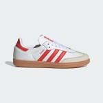 Adidas Samba OG IF6513 Weiße Retro-Sneaker mit Roten Streifen