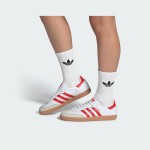 Adidas Samba OG IF6513 Weiße Retro-Sneaker mit Roten Streifen