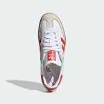 Adidas Samba OG IF6513 White Retro Sneakers with Red Stripes