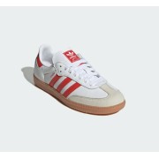 Adidas Samba OG IF6513 - Weiße Retro-Sneaker mit Roten Streifen | Stilvoll & Bequem für den Alltag