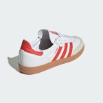 Adidas Samba OG IF6513 Weiße Retro-Sneaker mit Roten Streifen