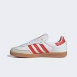 Adidas Samba OG IF6513 Weiße Retro-Sneaker mit Roten Streifen