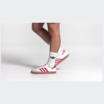 Adidas Samba OG IF6513 White Retro Sneakers with Red Stripes