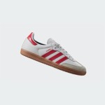 Adidas Samba OG IF6513 White Retro Sneakers with Red Stripes