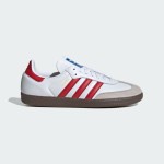 Adidas Samba OG IG1025 White Retro Sneakers with Red Stripes