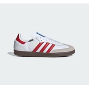 Adidas Samba OG IG1025 - Weiße Retro-Sneaker mit Roten Streifen | Klassischer Stil für Bequemen Alltag