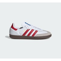 Adidas Samba OG IG1025 - White Retro Sneakers with Red Stripes | Classic Style for Everyday Comfort