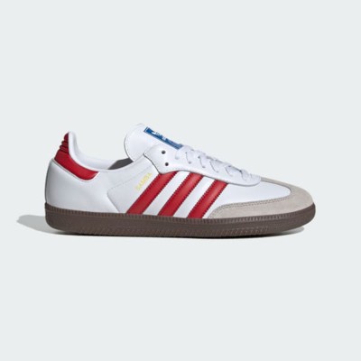 Adidas Samba OG IG1025 - White Retro Sneakers with Red Stripes | Classic Style for Everyday Comfort