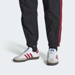 Adidas Samba OG IG1025 White Retro Sneakers with Red Stripes