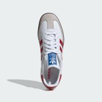 Adidas Samba OG IG1025 White Retro Sneakers with Red Stripes