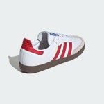 Adidas Samba OG IG1025 White Retro Sneakers with Red Stripes