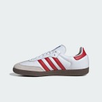 Adidas Samba OG IG1025 White Retro Sneakers with Red Stripes