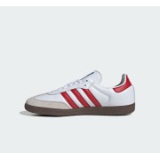 Adidas Samba OG IG1025 - Weiße Retro-Sneaker mit Roten Streifen | Klassischer Stil für Bequemen Alltag