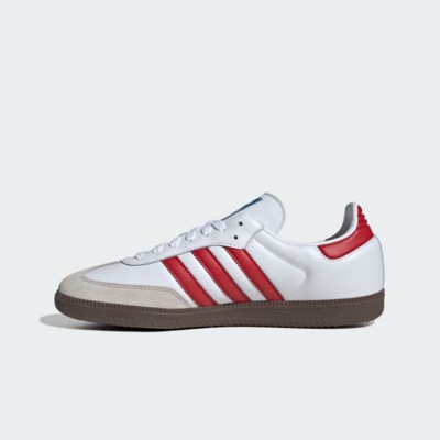 Adidas Samba OG IG1025 - White Retro Sneakers with Red Stripes | Classic Style for Everyday Comfort