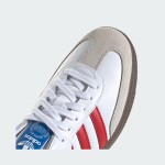 Adidas Samba OG IG1025 White Retro Sneakers with Red Stripes