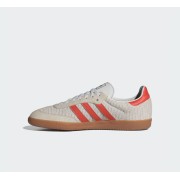 Adidas Samba OG IG1380 - Leichte Weiße Sneaker mit Roten Streifen & Gummisohle | Atmungsaktiver Komfort für den Alltag