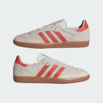 Adidas Samba OG IG1380 White Sneakers with Red Stripes and Gum Sole