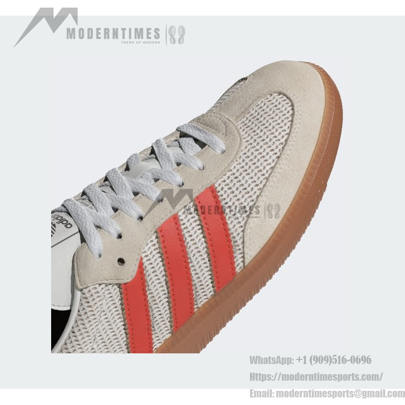 Adidas Samba OG IG1380 White Sneakers with Red Stripes and Gum Sole